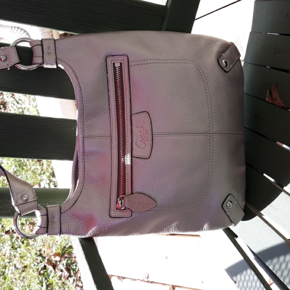 Coach silver crossbody bag